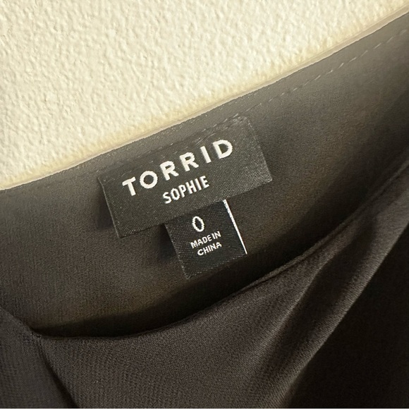 TORRID Sophie Swing Cami Women’s 0 (Large, 12) Sleeveless Tank deep black, NWOT - Picture 4 of 10